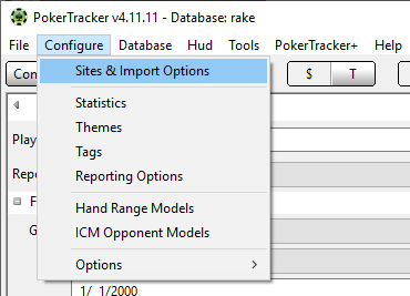 Start importing hands from Poker Tracker
