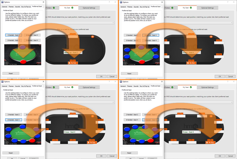 WPN preferred seating example with Holdem Manager