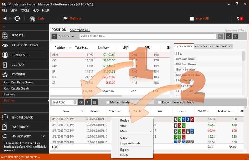 3 bet chart holdem manager 2