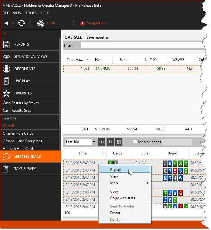 holdem manager 2 filter for multiway pots